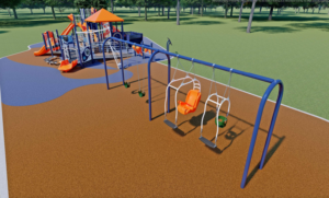 playground image with accessible swings
